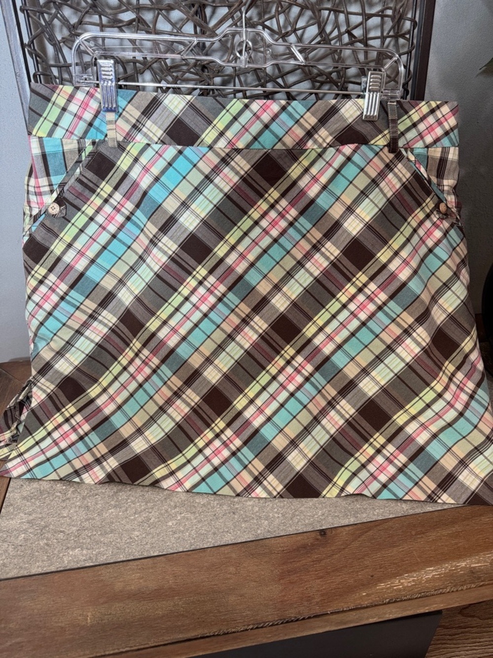 Tehama Plaid Golf Skort Size 16 Preppy Country Club Skirt Shorts - Picture 2 of 7